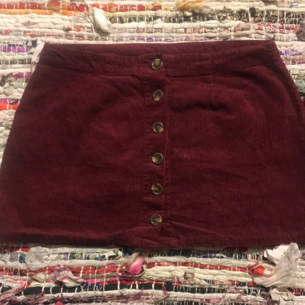 Champagne Corduroy mini skirt ✨
